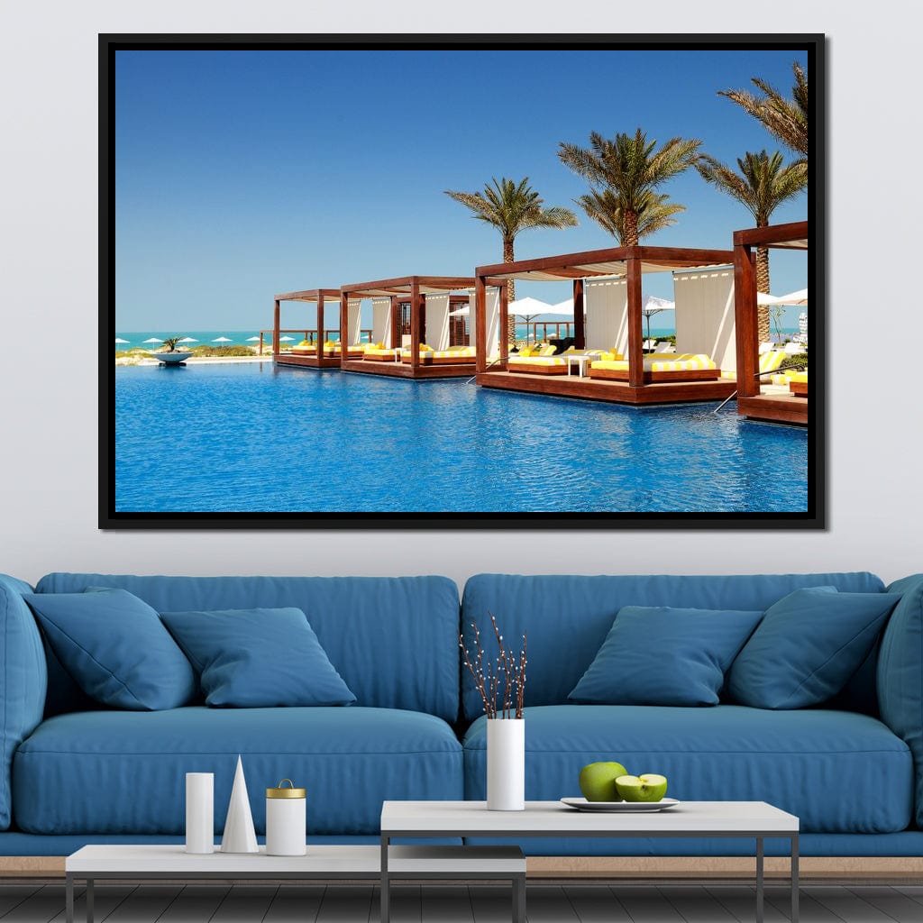 Pool Beds Canvas Wall Art