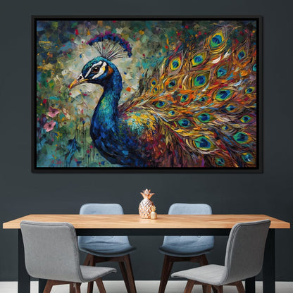 Celestial Peacock Canvas Wall Art