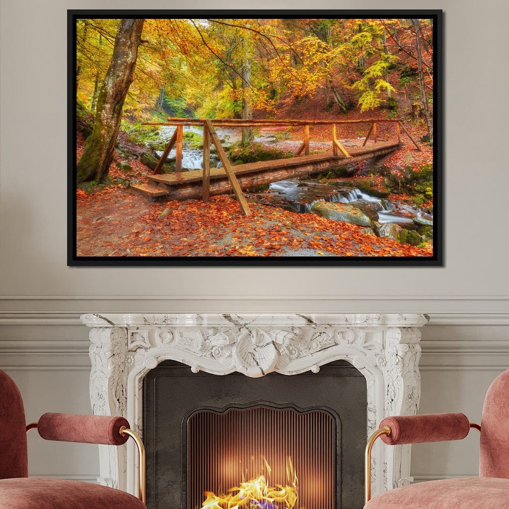 Wooden Bridge Canvas Wall Art