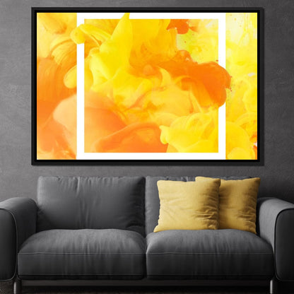 Yellow & Orange Smoke Canvas Wall Art