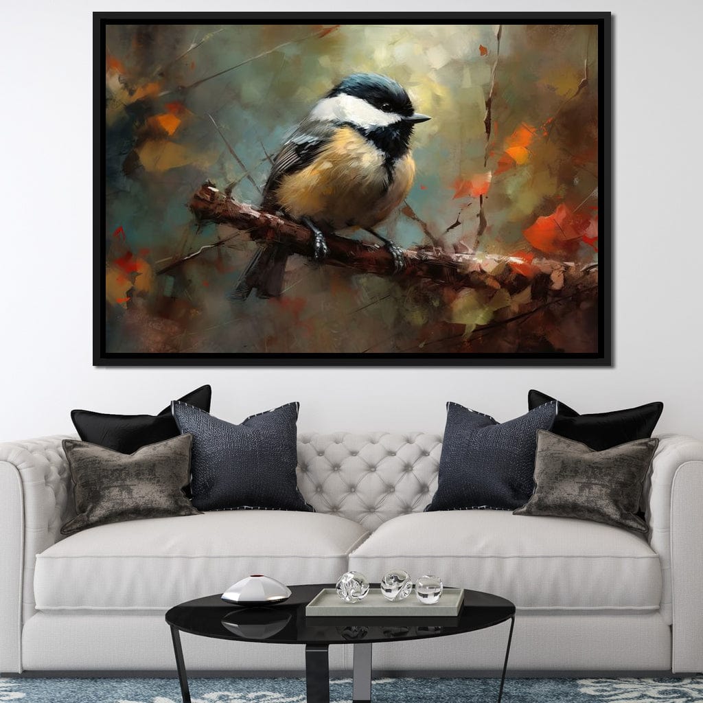 Black-Capped Chickadee Canvas Wall Art