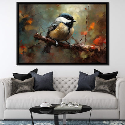 Black-Capped Chickadee Canvas Wall Art