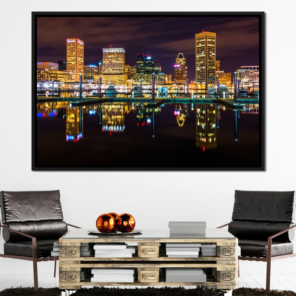 Baltimore Skyline Canvas Wall Art