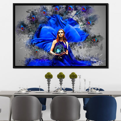 Feather Gown Canvas Wall Art