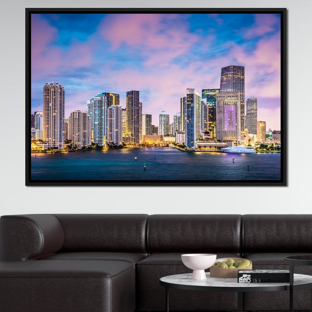 Downtown Miami Canvas Wall Art