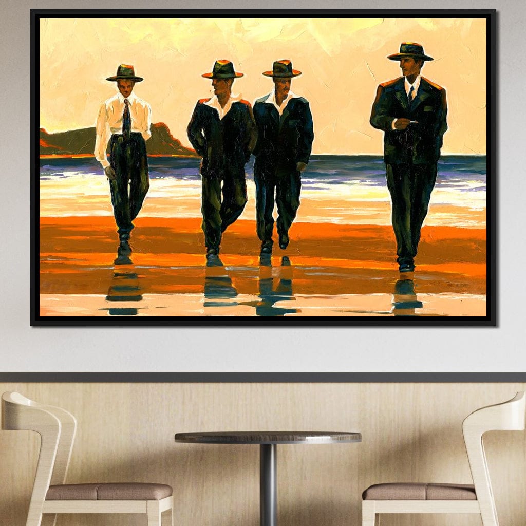 Men's On The Beach Canvas Wall Art