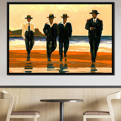 Men's On The Beach Canvas Wall Art