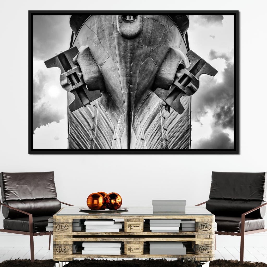 WWII Battleship Canvas Wall Art