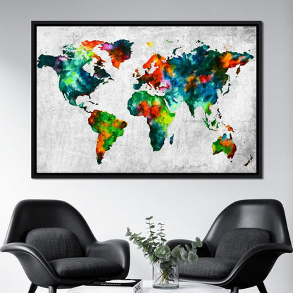 World Map - Mateo Canvas Wall Art