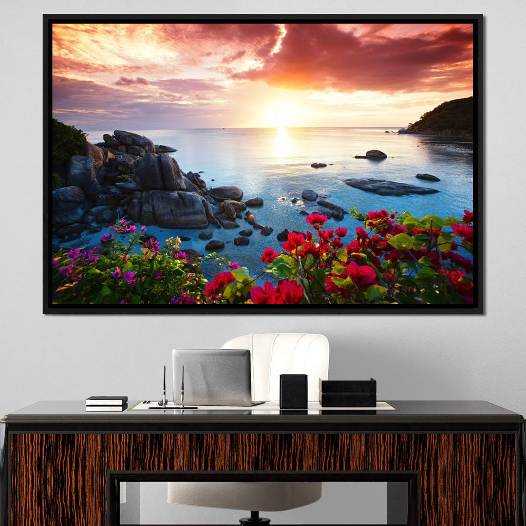 Tranquil Beach Resort Canvas Wall Art