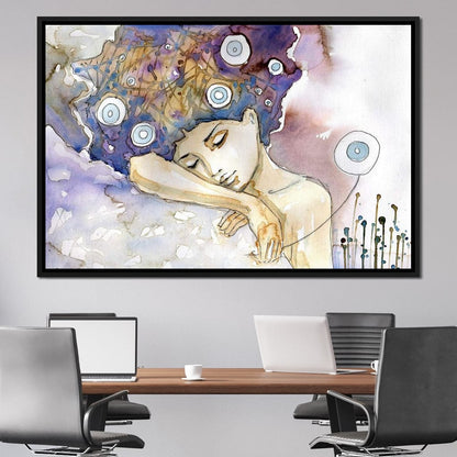 Lost in her Dreams Canvas Wall Art