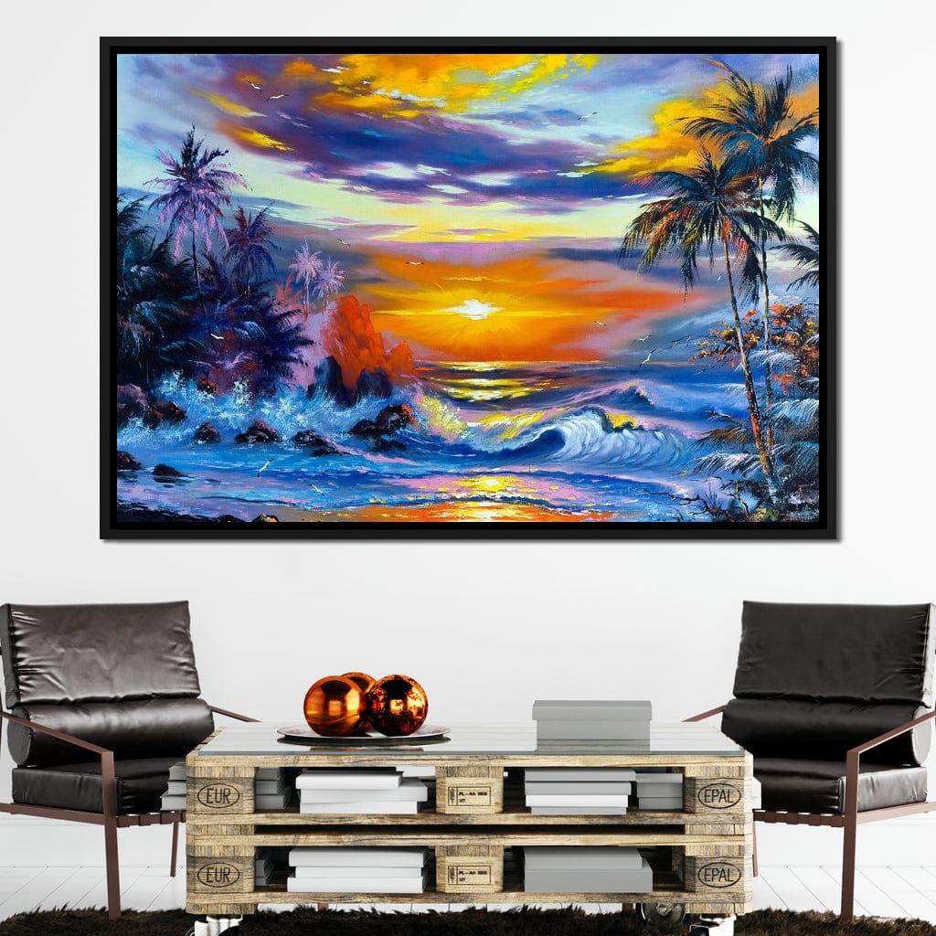 Hawaii Sunset Canvas Wall Art