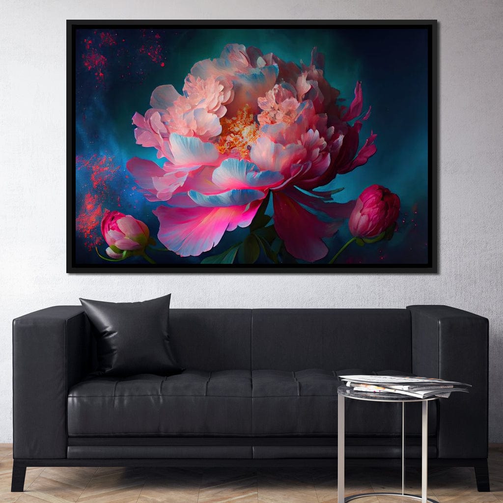 Peonie Flower 1 Canvas Wall Art