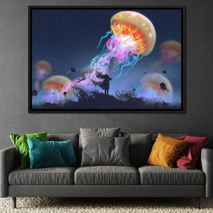Giant Jellyfish Canvas Wall Art