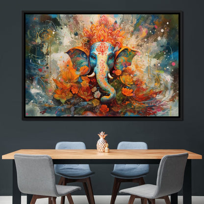 Ganesha's Grace Canvas Wall Art