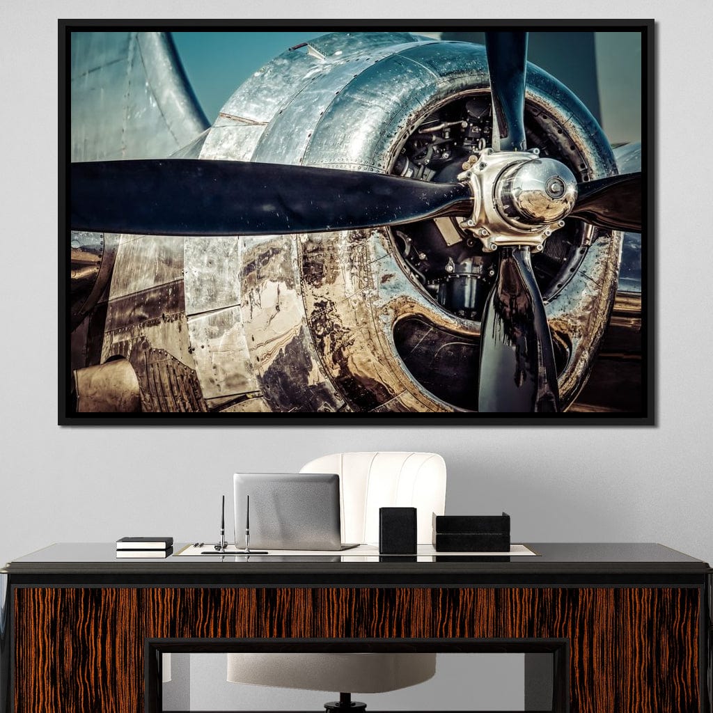 WWII Airplane Propeller Canvas Wall Art