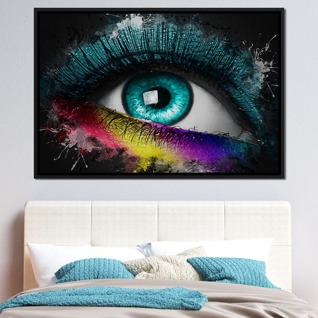 Colorful Eye Splash Art Canvas Wall Art