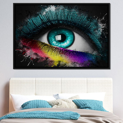 Colorful Eye Splash Art Canvas Wall Art