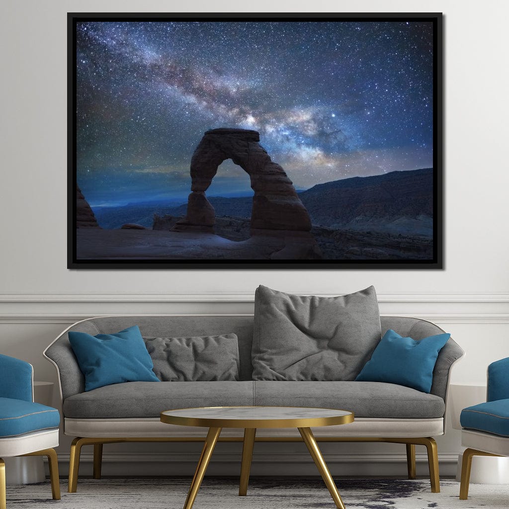 Arch Under the Milky Way Canvas Wall Art