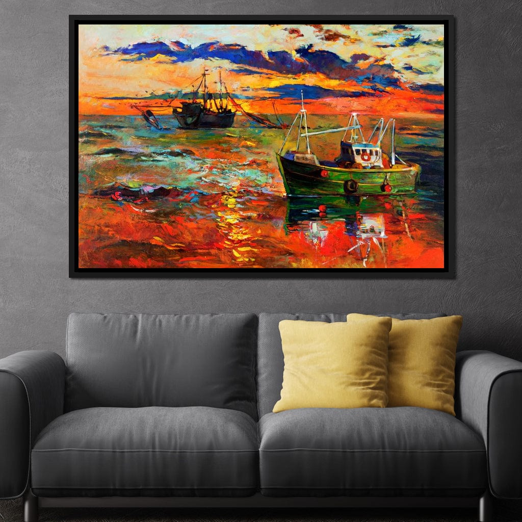 Fishing Boats Canvas Wall Art