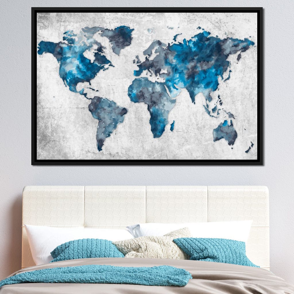 World Map 2 - Mateo Canvas Wall Art