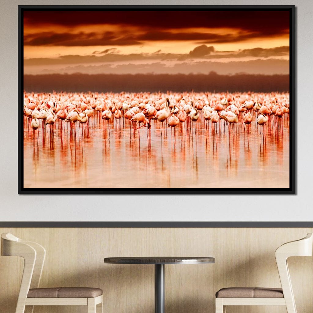 Lake Nakuru Flamingos Canvas Wall Art