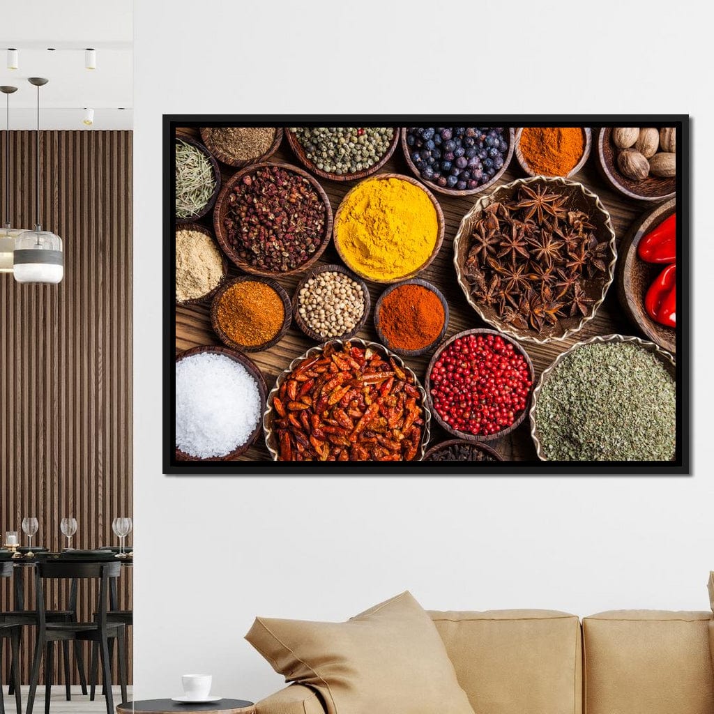 Spices Selection Canvas Wall Art