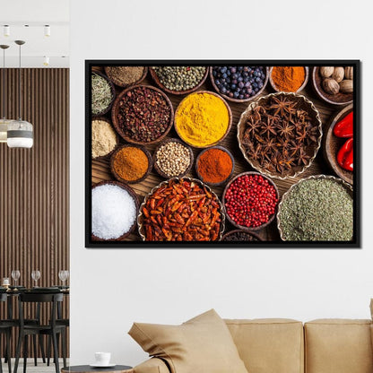 Spices Selection Canvas Wall Art