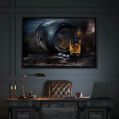 Keg of Whiskey Canvas Wall Art