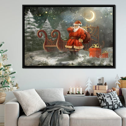 Christmas Night Canvas Wall Art