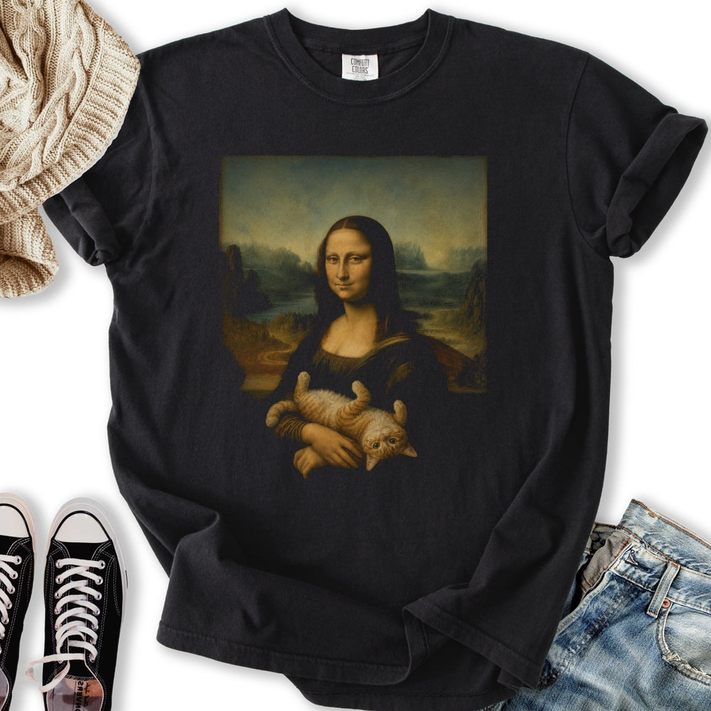 Meowna Lisa Cat Relaxed Tee