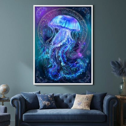 Glowing Jellyfish Ocean Ballet Canvas Wall Art