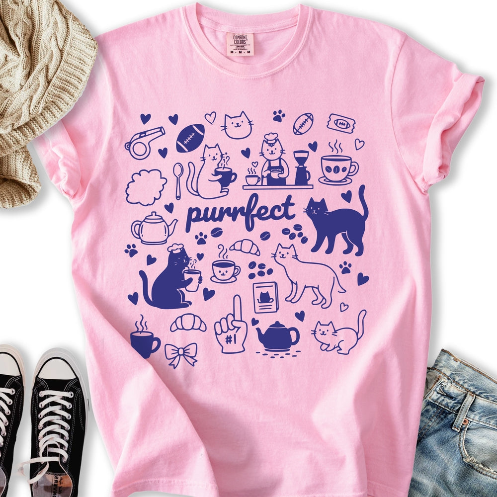 Puurfect Cat Doodle Relaxed Tee