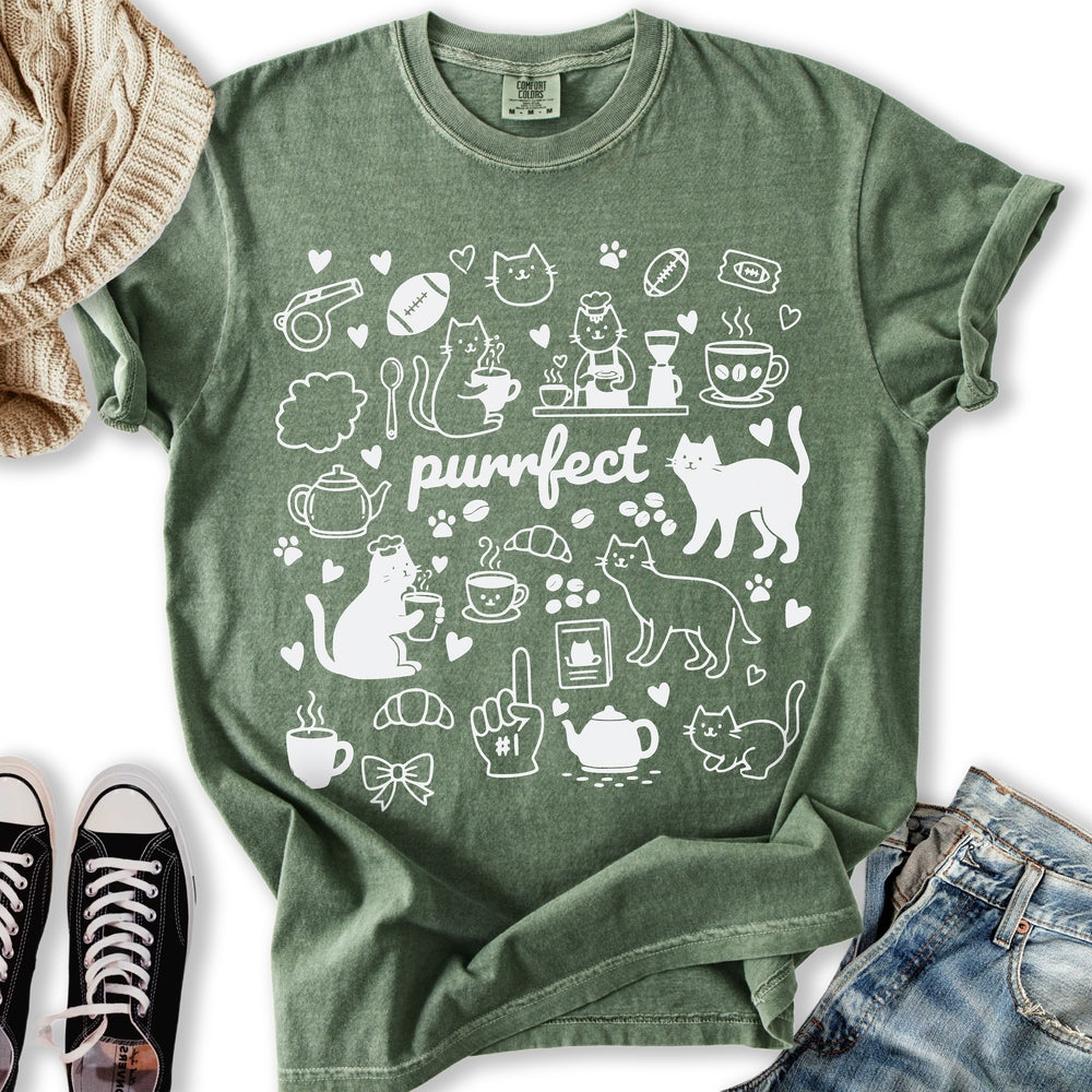 Puurfect Cat Doodle Relaxed Tee
