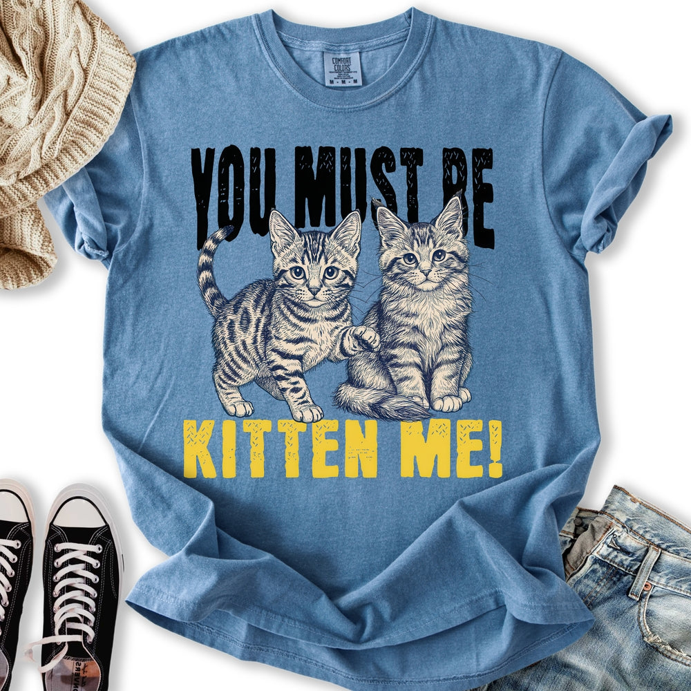 Kitten Me Yellow Relaxed Tee
