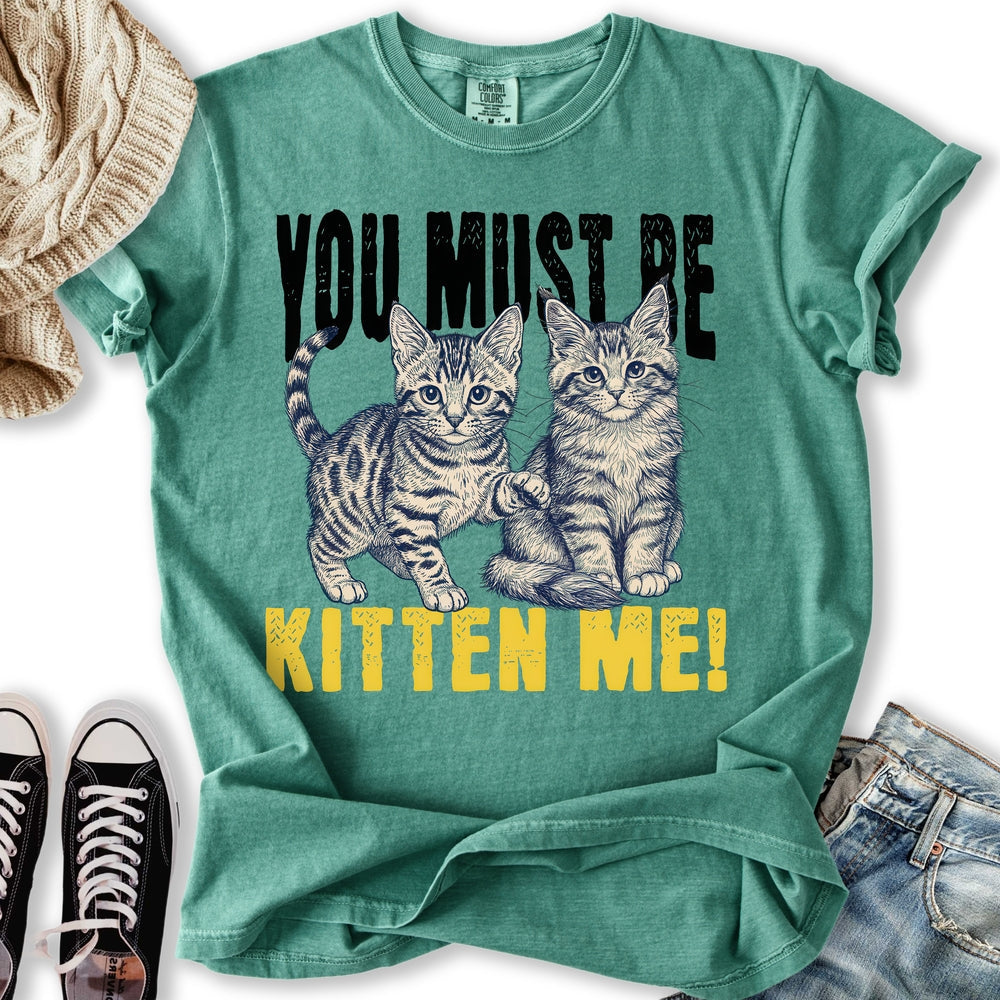 Kitten Me Yellow Relaxed Tee