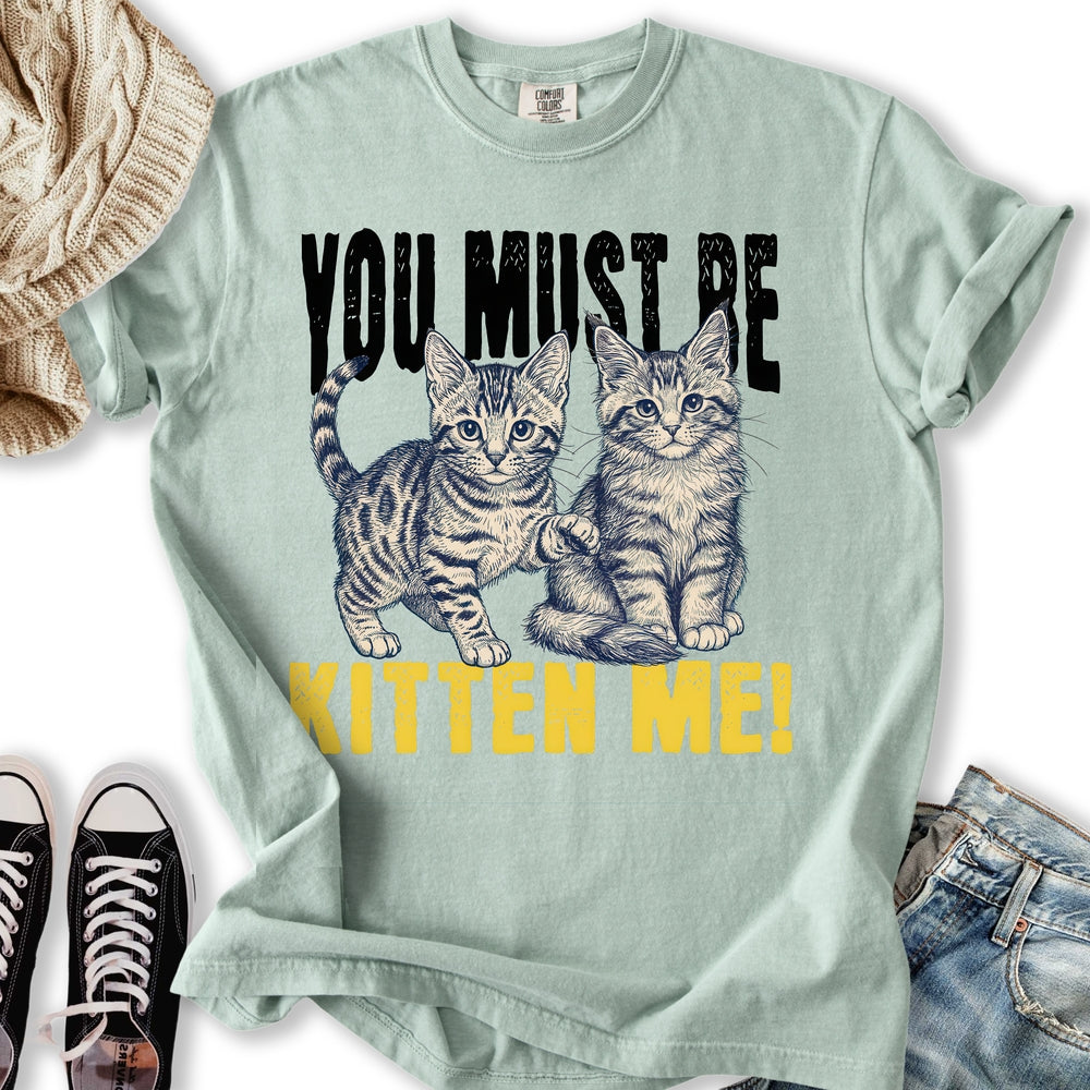 Kitten Me Yellow Relaxed Tee