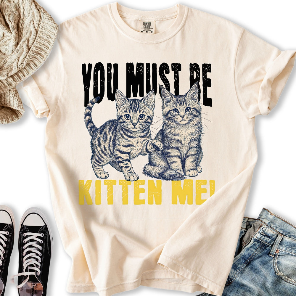 Kitten Me Yellow Relaxed Tee