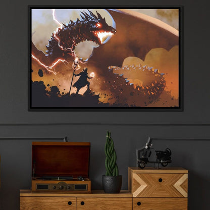 Black Magic Wizard Canvas Wall Art