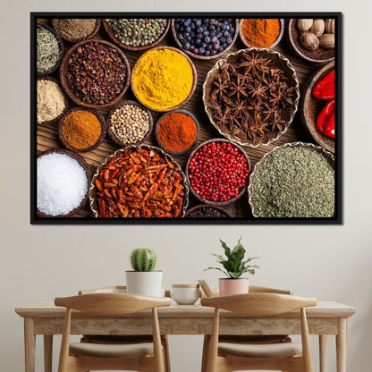 Spices Selection Canvas Wall Art