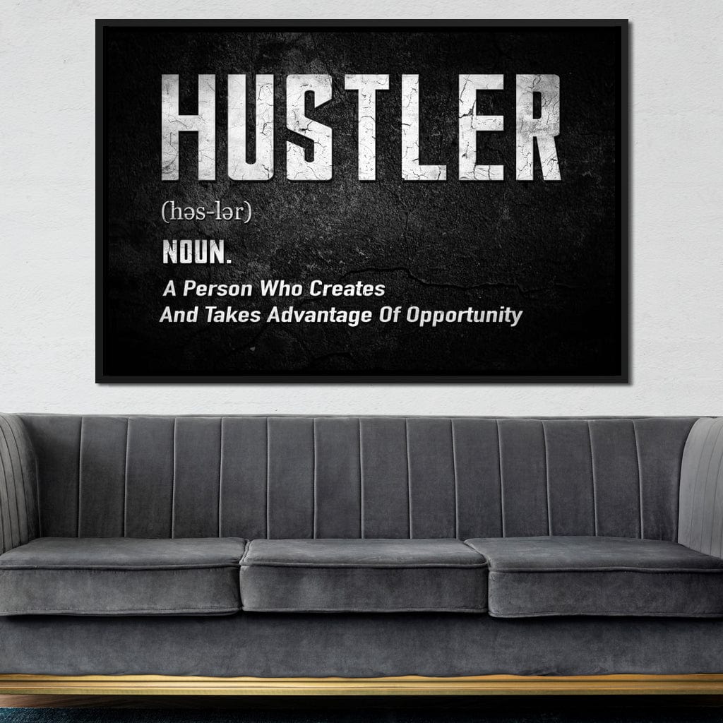 Hustle Canvas Wall Art