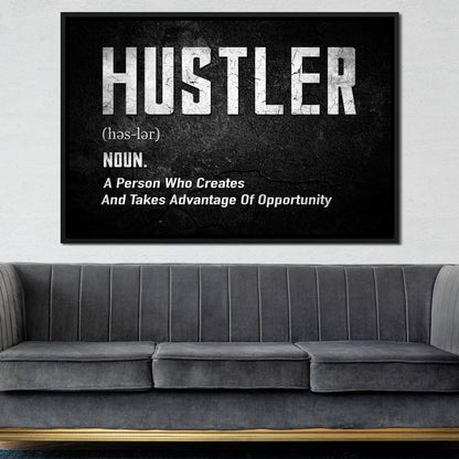Hustle Canvas Wall Art