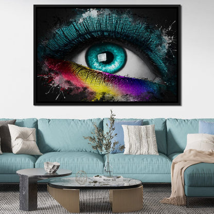 Colorful Eye Splash Art Canvas Wall Art