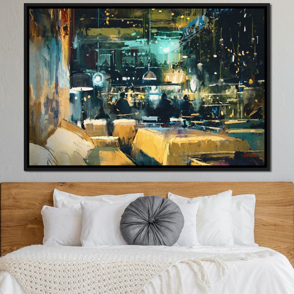Cozy Restaurant Canvas Wall Art