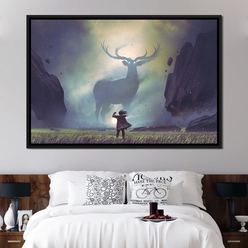 Spiritual Deer Canvas Wall Art