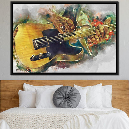 Keith Richards' Electric Guitar Canvas Wall Art