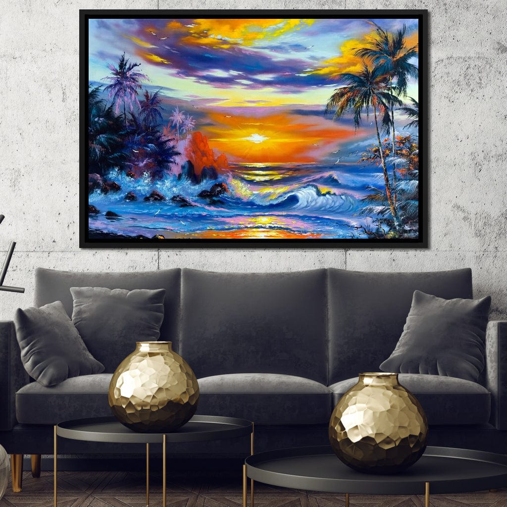 Hawaii Sunset Canvas Wall Art