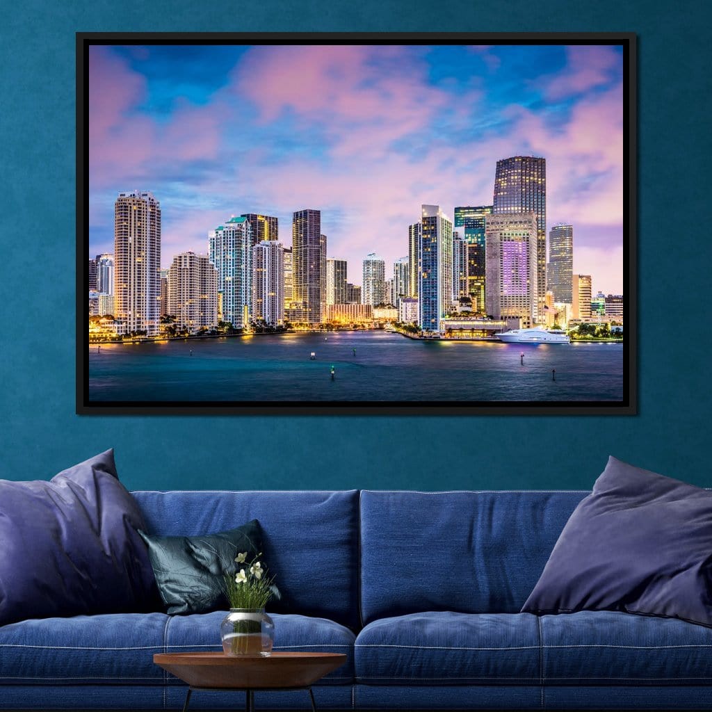 Downtown Miami Canvas Wall Art