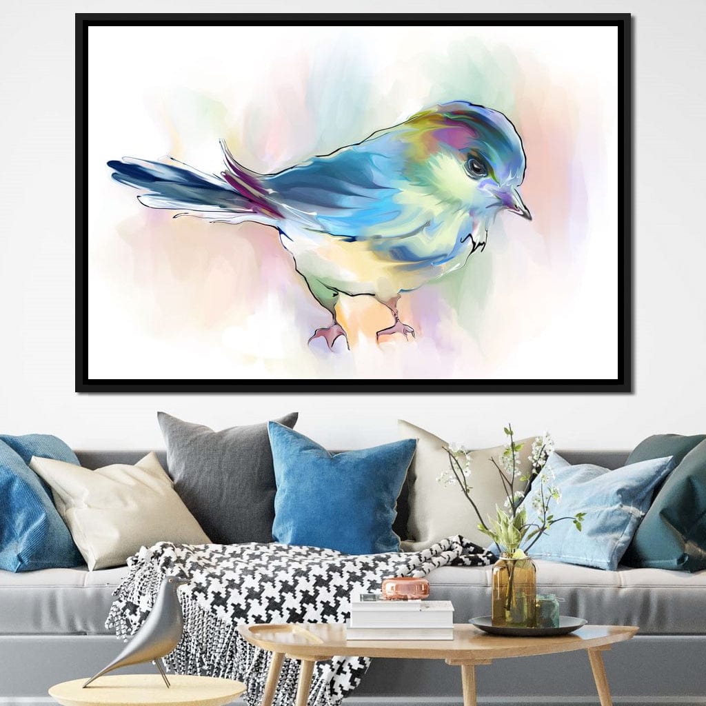 Watercolor Bird Canvas Wall Art