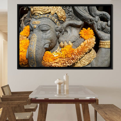 Ganesh Statue In Bali Canvas Wall Art